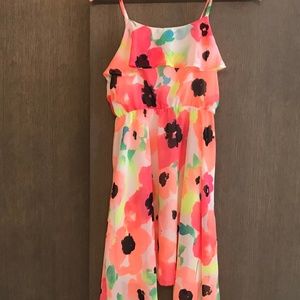 Colorful Floral Strap Dress